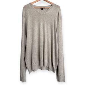 Banana Republic Silk Linen Blend Lightweight V Neck Pullover Sweater Men's XL
